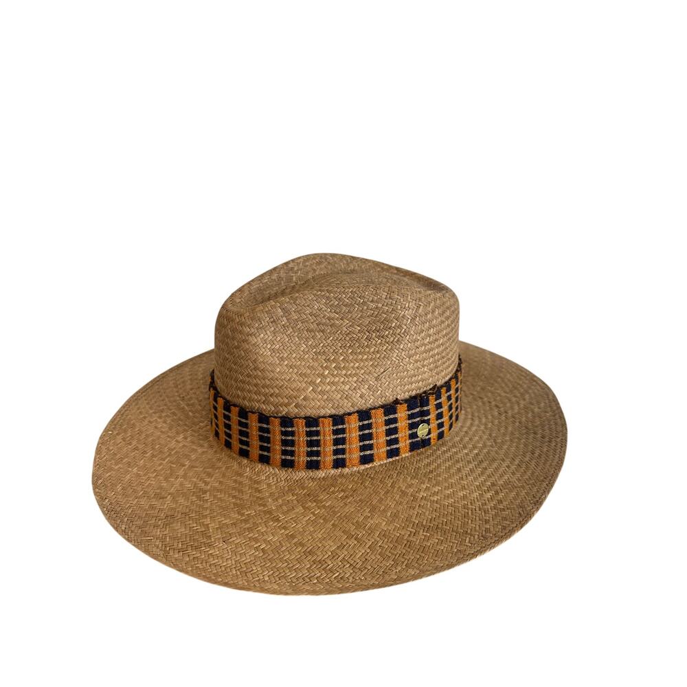 GUANABANA Handmade Straw Fedora Sun Hat Made in Colombia Brown Tan